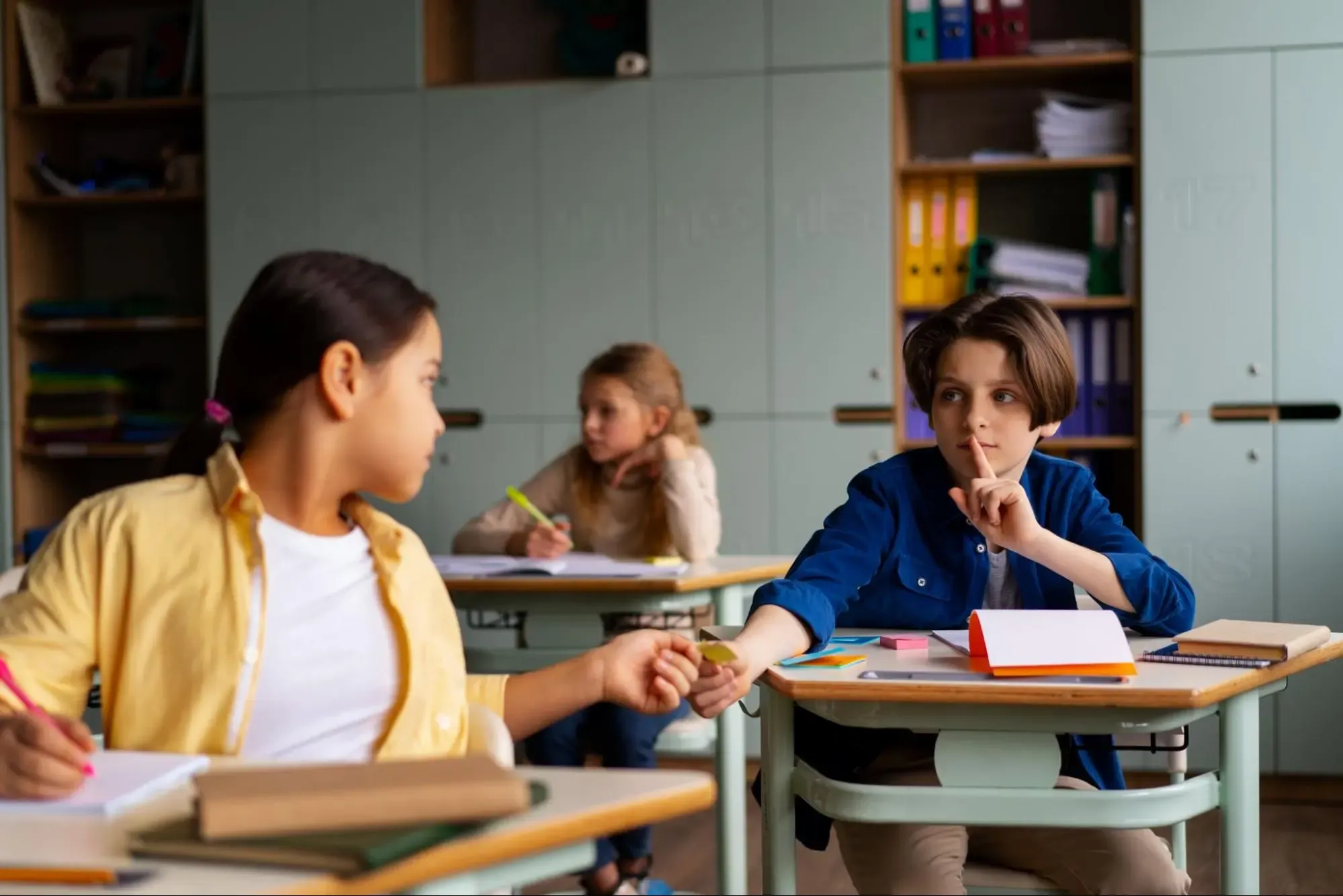 featured image of some kids using past continuous tense in a conversation